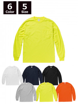 6.0oz ウルトラコットンロングスリーブポケットTシャツ