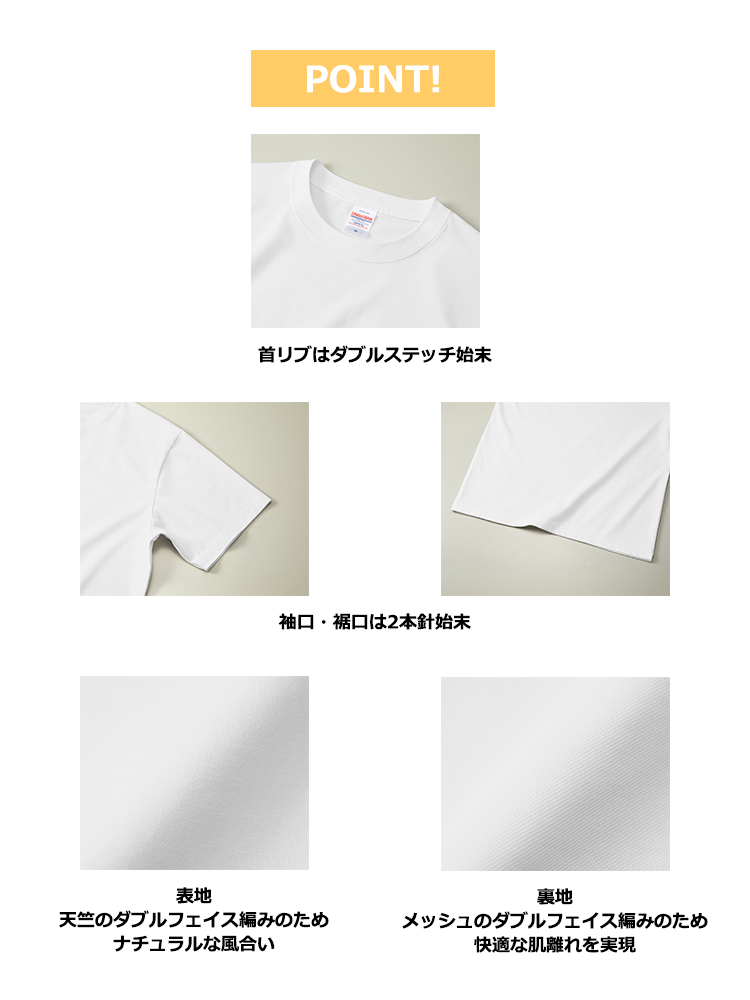 5.6oz C/N ドライクールタッチTシャツ