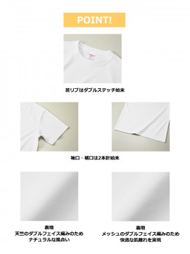 5.6oz C/N ドライクールタッチTシャツ