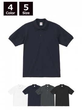 6.0oz　ヘヴィーウェイト コットン ファイン カノコ ポロシャツ