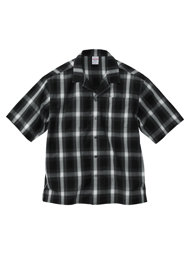 コットン オープンカラー ショートスリーブ シャツ