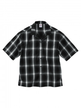 コットン オープンカラー ショートスリーブ シャツ
