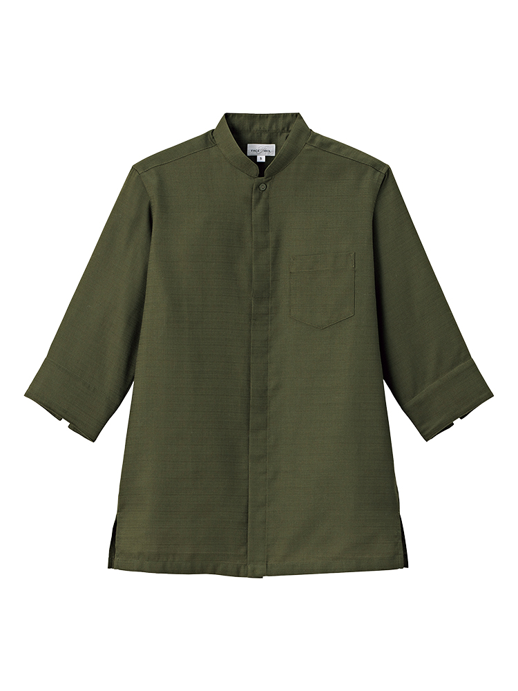 ユニセックス高通気スタンドカラーシャツ