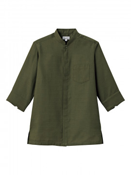 ユニセックス高通気スタンドカラーシャツ