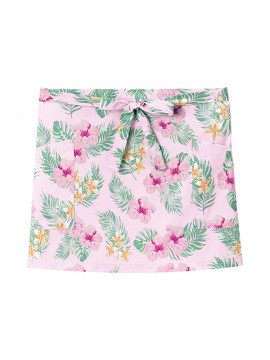 ショートエプロン（ハイビスカス柄）