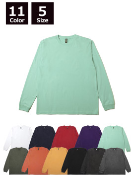 6.6oz ロングスリーブウィンテージTシャツ(1.6インチリブ)