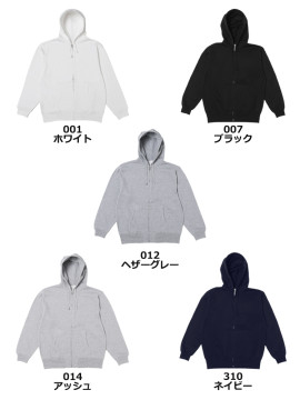 10oz フレンチテリー ジップパーカー