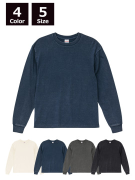 6.2oz オープンエンド フェードウォッシュ ロングスリーブ Tシャツ(2.1インチリブ)