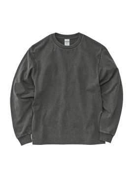 6.2oz オープンエンド フェードウォッシュ ロングスリーブ Tシャツ（2.1インチリブ）