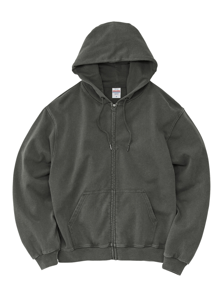 8.8oz オープンエンド フェードウォッシュ スウェット フルジップ パーカ(裏パイル)
